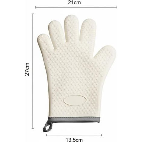 Gant de protection thermique, finition lisse, blanc cassé, cuisson four micro-ondes cuisine (1/3)