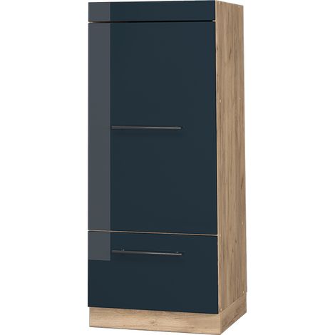 Mobile cucina microonde Fame-Line, Blu scuro lucido, 60 cm, Vicco