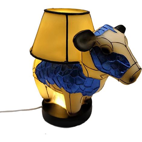 Lampe de table animal, lampe de table vache avec USB, lampe de chevet pour salon,chambre à coucher, lampe de table de bureau de dortoir (1/4)