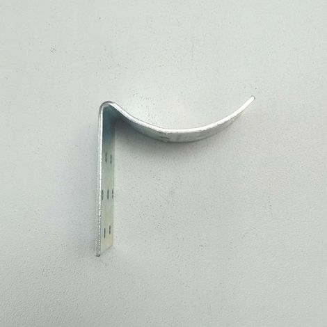 Piastra 80x80mm ad angolo per giunzione di pali tondi e quadri zincata bianca