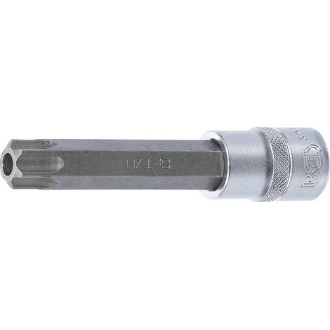 Douille à Embouts 110 mm - 12,5 mm (1/2) Profil Torx T70 Percé - Précision et Robustesse, Acier - D-Work