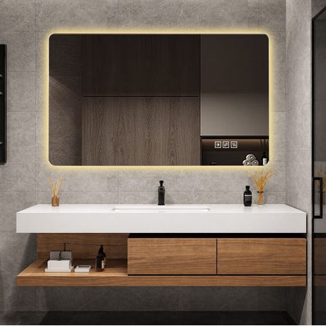 Specchio LED da bagno 60 x 120 cm antiappannamento, 3 luci dimmerabili (1/5)