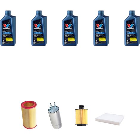 Kit tagliando 4 FILTRI e 5L OLIO compatibile con Fiat Bravo II 1.6 MJT 16v 88kw dal 2008 (1/5)