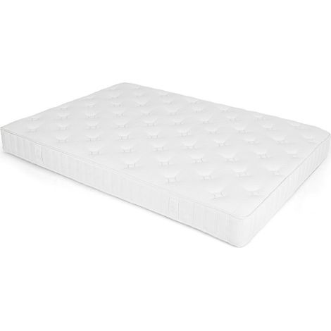 Double Mattress Hybrid Mattress with 20cm Foam Layers and Individual Pocket Springs for Motion Isolation 140 x 200 cm White (1/4)