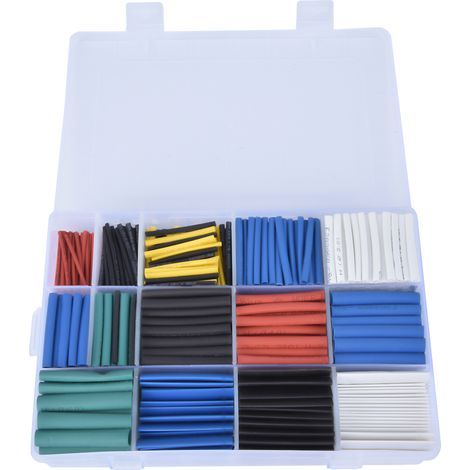 Manchon thermorétractable, manchon parfait pour le codage couleur du regroupement de fils d'isolation électrique, protection mécanique (1/5)