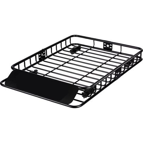 Porte-bagages de toit, 117,5 x 91,5 x 11,4 cm, capacité 90,7 kg, universel pour SUV, camion et véhicule. (1/5)