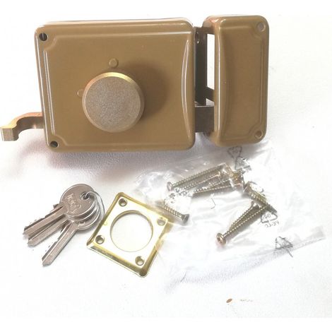 Facchinetti serratura corta a spingere destra 50mm con pomolo e cilindro fisso a 2 mandate (1/4)