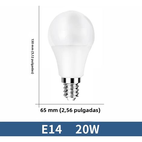 (Ampoule à vis E14 20W à gradation tricolore) 6 ampoules LED, très efficaces et économes en énergie, avec une durée de vie allant jusqu'à 50 000 heures. (1/5)