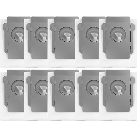 Pack of 10 vacuum cleaner bags for Irobot Roomba I7 I7 S9 J7+ E5 E6 E7 for Irobot replacement bags for Irobot Roomba I7 (1/5)