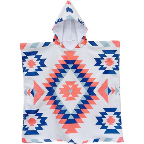 Peignoir Enfant - Serviette À Capuche Absorbante En Coton Terry - Pour Bain Natation Ou Thermes - Taille Unique (1/5)