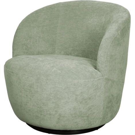 poltrona girevole bellahome "aura" verde 65x77x69 cm