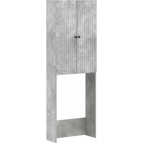 Toilettenschrank ALKMAAR Betongrau 66 x 25,5 x 190 cm vidaXL (1/5)