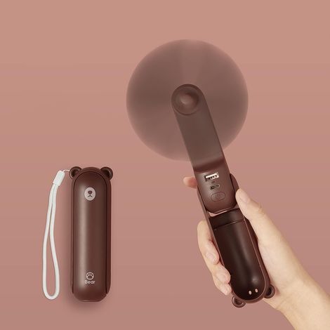 Ventilatore portatile con batteria esterna da 4800 mAh, fino a 46 ore di autonomia, funzionamento a batteria, 3 velocità – Braun (1/5)