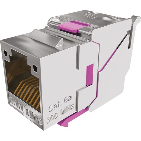 Connecteur RJ45 cat Cat6EA CAE Multimedia Connect série BC6AFS Femelle, Blindé Montage sur câble sans outil Droit - CAE - BC6AFSTL8