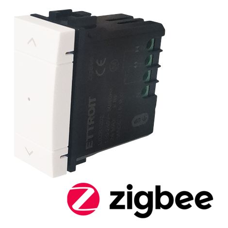 ETTROIT Smart ZigBee Tuya Rollladen-Auf- und Ab-Taster 230 V Weiß Kompatibel mit BTicino Living – SKU LBZB1202
