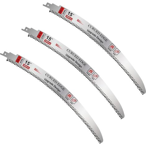 3 Pièces 380mm Lame Scie Sabre Brique Universelle en Carbure Lames de Scie Alternative en Carbure pour Coupe de Brique, Béton Cellulaire, Bois, Métal, Parpaing (1/5)