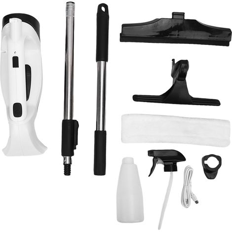 Raclette sans fil 11 pouces avec aspiration 1.2 kPa - Aspirateur de fenêtre à silicone, réservoir d'eau amovible 150ml