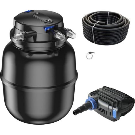 Druckteichfilter Set CPU 50000 mit 80W Eco Pumpe 10m Schlauch Nr.57