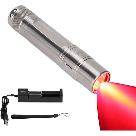 Lampe portative de thérapie infrarouge LED 630nm 660nm 850nm, dispositif lumineux rouge profond pour soulagement des douleurs et relaxation musculaire. (1/5)
