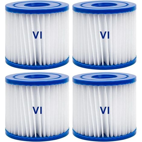 4-piece pool cleaning filter cartridge for BESTWAY VI compatible with the YZ-Spa filter elements