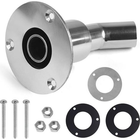 Raccord de Échappement Chauffage Diesel-24mm, D'échappement Traversant en Acier Inoxydable 316 pour Chauffage de Stationnement, Tuyau de Échappement la Coque pour Bateau Voiture Camions, Coude (1/5)