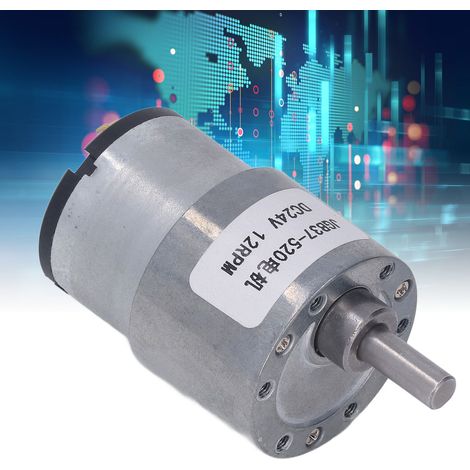JGB37-520 Getriebe-Gleichstrommotor mit Hall-Effekt-Geber, 24 V DC, 12 U/min (1/5)