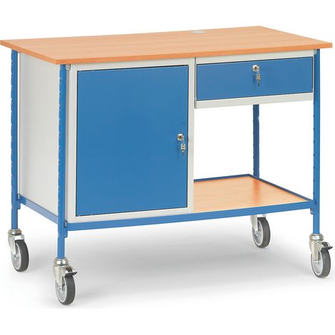 Fetra Rolltisch mit Stahlschrank und ausziehbaren Schublade (1/3)