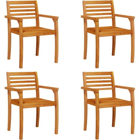 Gartenstühle 4 Stk. 59x55x85 cm Massivholz Akazie vidaXL