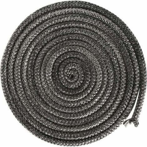 Guarnizione per camino, 4 m, Guarnizione per camino, Guarnizione per porta, Accessori per camino, Affumicatore, Filo in fibra di vetro, Diametro: 10 mm (1/4)