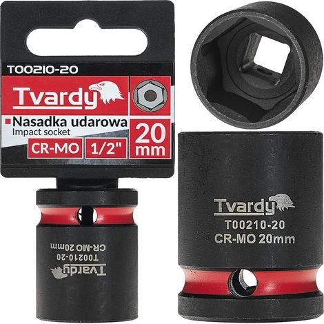 Vaso de impacto de 1/2" y 6 puntas, 20 mm, CR-MO (10/120) (1/4)