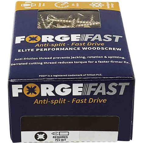 ForgeFast Pozi® Compatible Elite Performance Wood Screw ZY 4.0 x 35mm Box 200