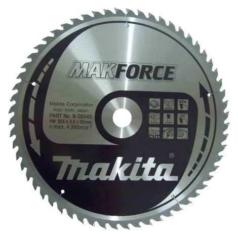 Lame de scie Makita 355x3x30 0 mm Z60 20°