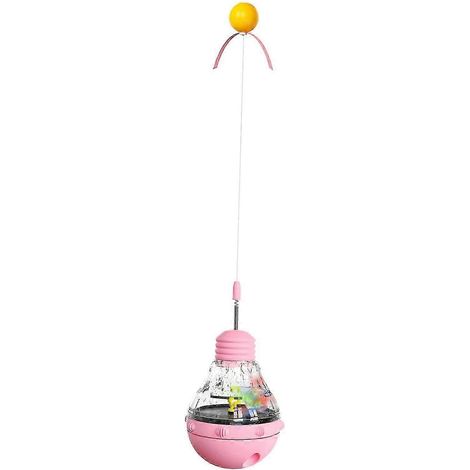Leckerli-Spielzeug für Katzen, lustiges Futterspielzeug, lustiger Leckerli-Spender, Leckerli-Ball für Hunde und Katzen-Pink (1/5)