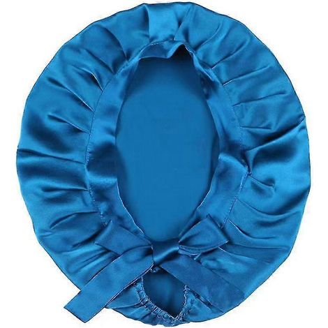 Seidenhaube, verstellbare Schlafmütze, schwarz/dunkelblau (1/3)
