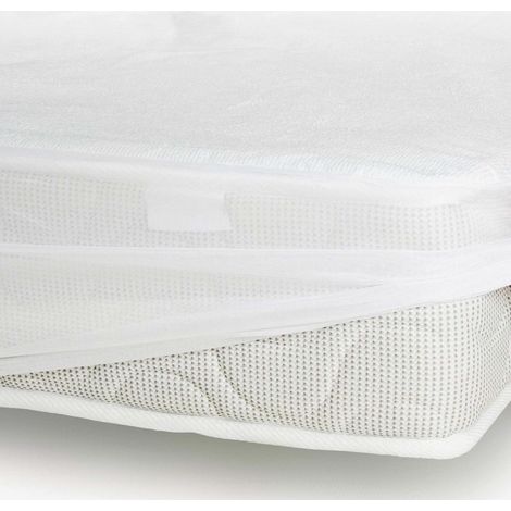 Protège matelas coton Imperméabilisé - Blanc - 90 x 190 cm (1/4)