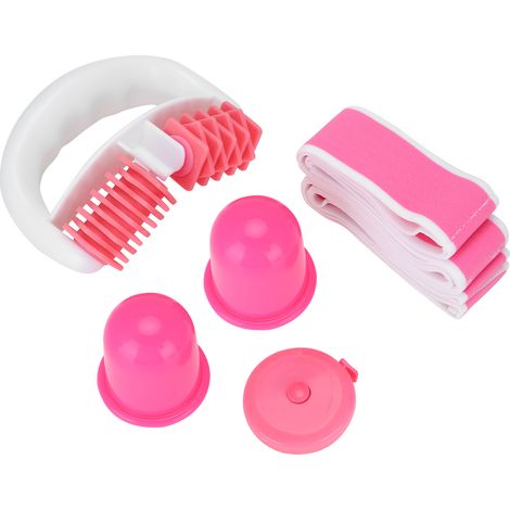Ensemble de rouleaux de massage, rouleau de massage en silicone, sangle d'étirement, ventouses, règle de mesure (1/5)