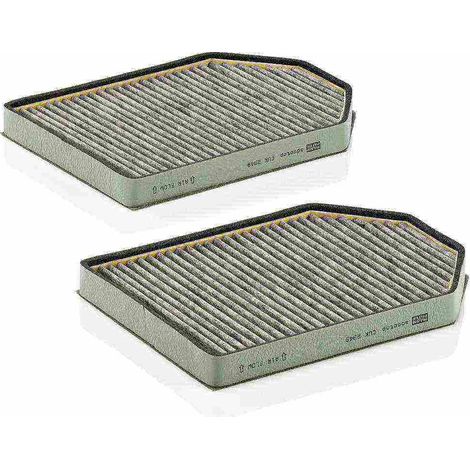 FILTRE D'HABITACLE MANN FILTER VW A8 94-02 LOT DE 2 AVEC CHARBON ACTIF