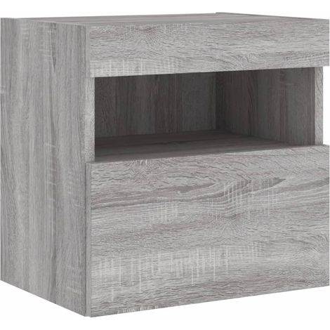 Mobile TV multimediale scaffale TV credenza TV sala da pranzo soggiorno camera da letto montaggio a parete con luci LED sonoma 40 x 30 x 40 cm grigio 020028046
