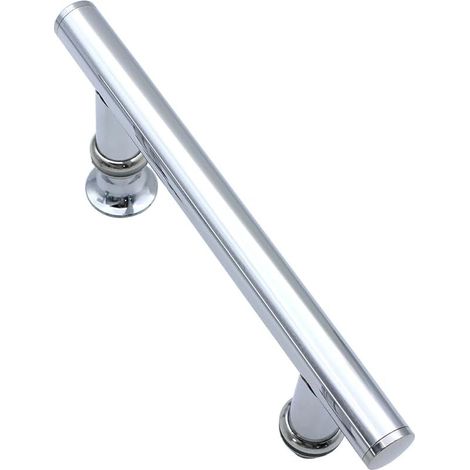 Duschtürgriff aus Edelstahl 304 mit Kunststoffknauf, 1 runder Duschtürgriff aus Glas, Duschkabine mit 145 mm Lochabstand (1/4)