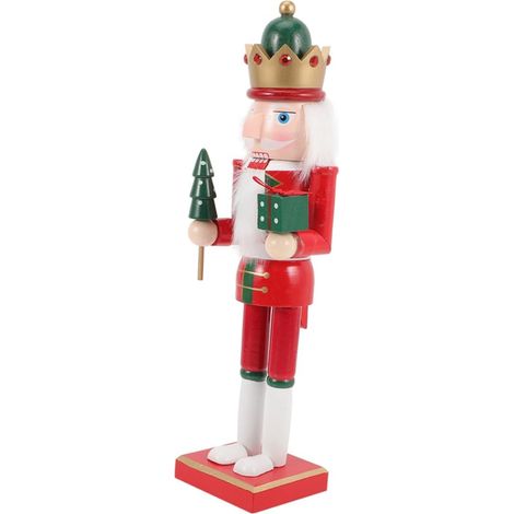 Soldat Casse-Noisette Bois Décoration de Noël pour Table Cheminée ou Salon Figurine Mignonne (1/5)