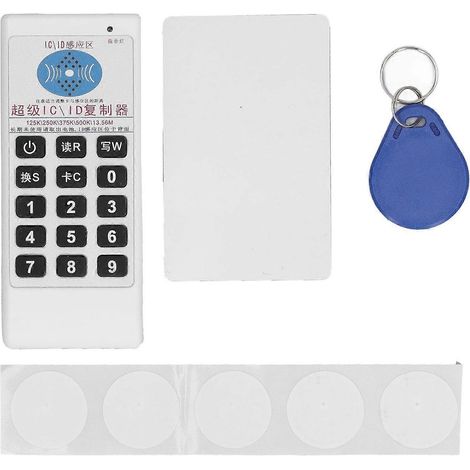 Copieur, lecteur et graveur de cartes d'identité IC (125 kHz/13,56 MHz) avec cartes réinscriptibles et boucles