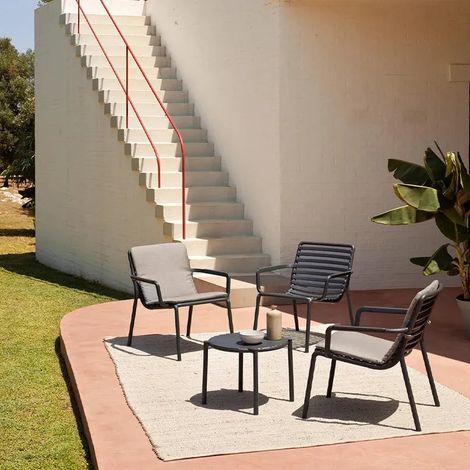 Salottino "Doga Relax" in polipropilene fiber-glass per giardino, bar e ristorante "Made in Italy" -Agave