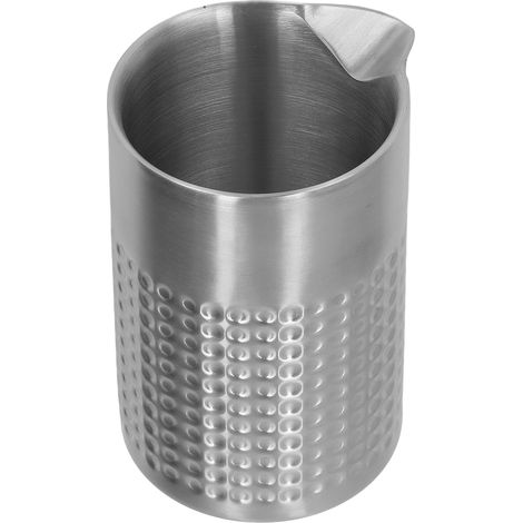 Mattes, doppelwandiges Cocktail-Rührglas aus Edelstahl für Bars (1/5)