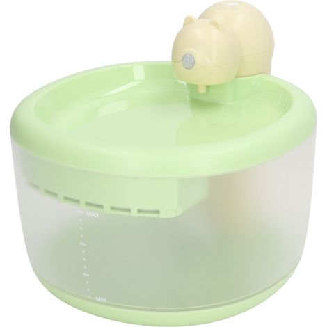 Fontaine à eau sans fil pour chat avec détecteur de mouvement et filtre vert (1/5)