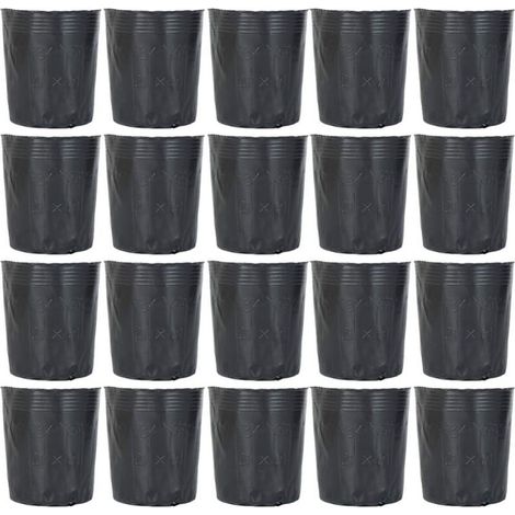 Lot de 300 Pots Plastique pour Semis 9X9 Cm avec Drainage Supports pour Pépinière De Fleurs Et Légumes Réutilisables Et Légers pour Jardinage (1/5)