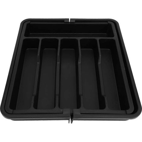 Ausziehbarer Besteckkasten aus Kunststoff, Besteckhalter, Besteckorganizer für Schubladen