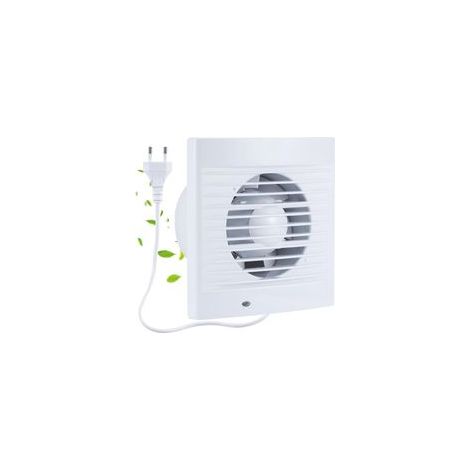 120mm VMC Salle de Bain, VMC Extracteur, Extracteur d'Air Avec Clapet Anti Retour, 1m UE Prise pour Salle de Bain,Cuisine,Bureau,WC