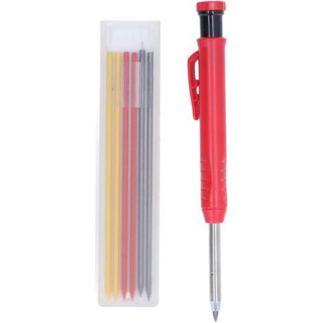 Carpentry Marking Pen 2.8mm Carbide Tip Multifunction Scribe Tool with 3 Color Refills (1/5)
