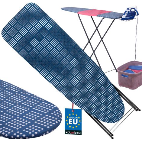 KOTARBAU® Table à Repasser - Planche à Repasser Pliable 104 x 30 cm - Table a Repasser Pliable avec Support pour Fer - Motif en Carrés (1/4)