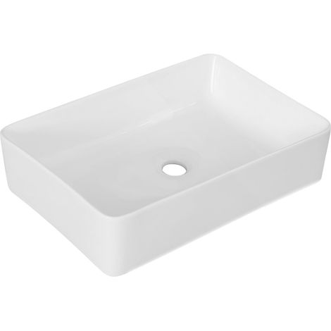 Lavabo da appoggio mod. la50 cm 55 x 39 bianco piletta non inclusa (1/3)